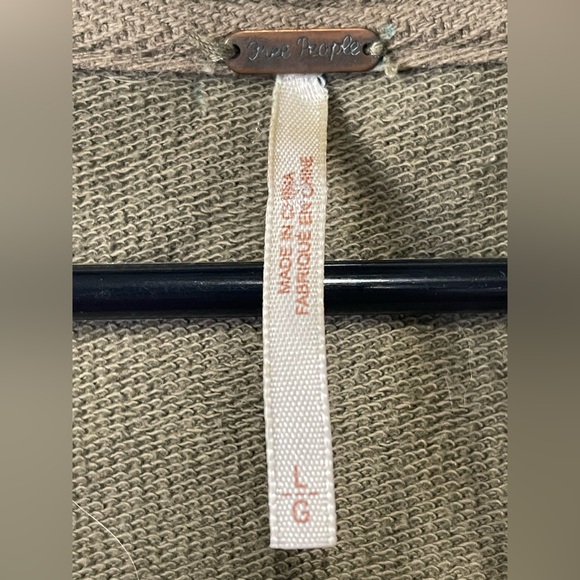 Free People Olive Draped Hooded sweatshirt Size L - Picture 5 of 5